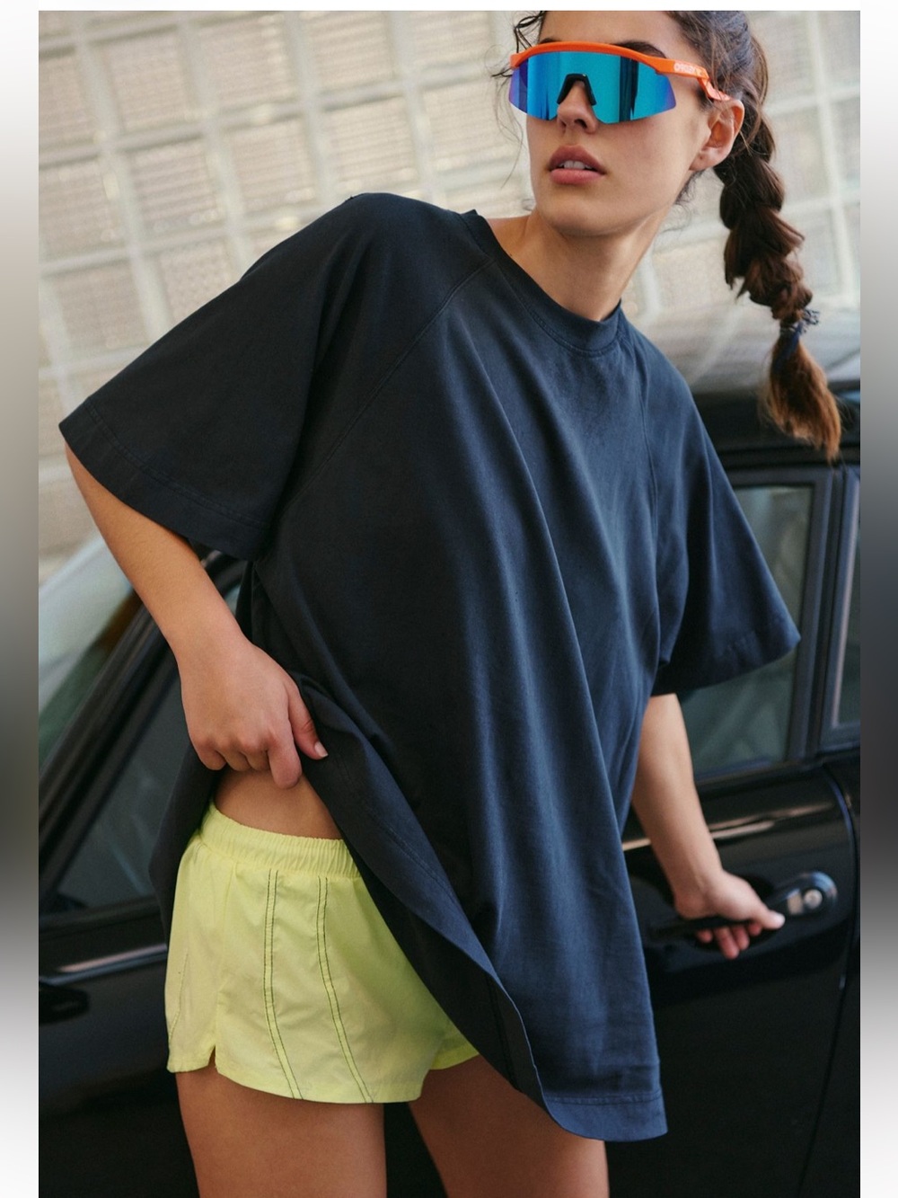 NWT FP Movement by Free People Black Oversized Short Sleeve Icon Tee